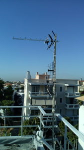 Εγκατάσταση κεραίας τριώροφης οικίας Παπάγου