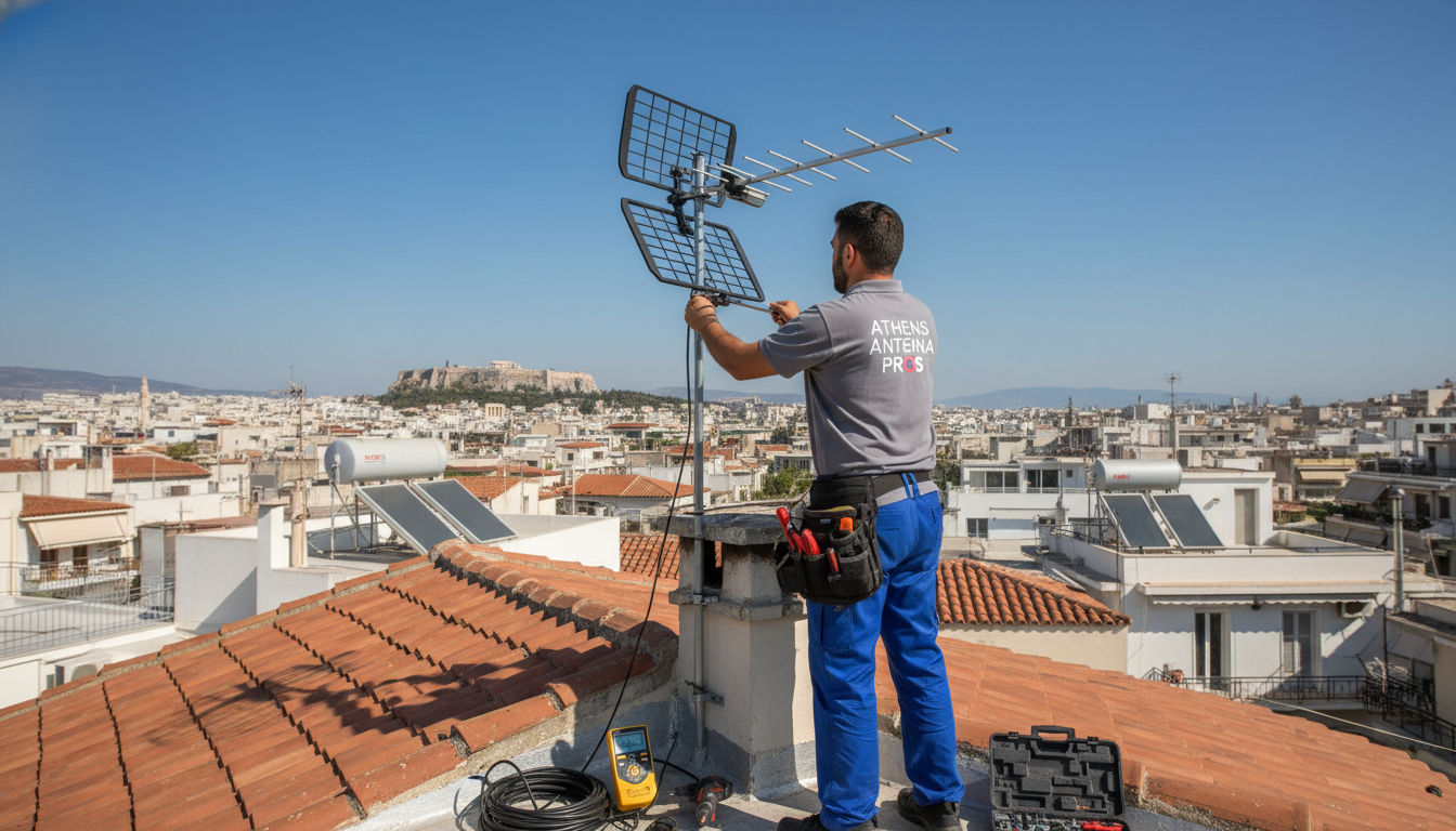 Αντικατάσταση κεραίας σε όλη την Αττική